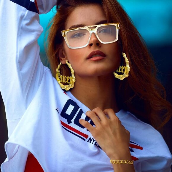 80s/90s Hip Hop Queen Costume Kit Accessories Set for Women Rapper DJ